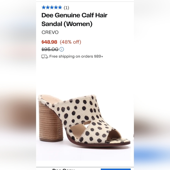 Crevo genuine calf hair Sandals. - Picture 4 of 5